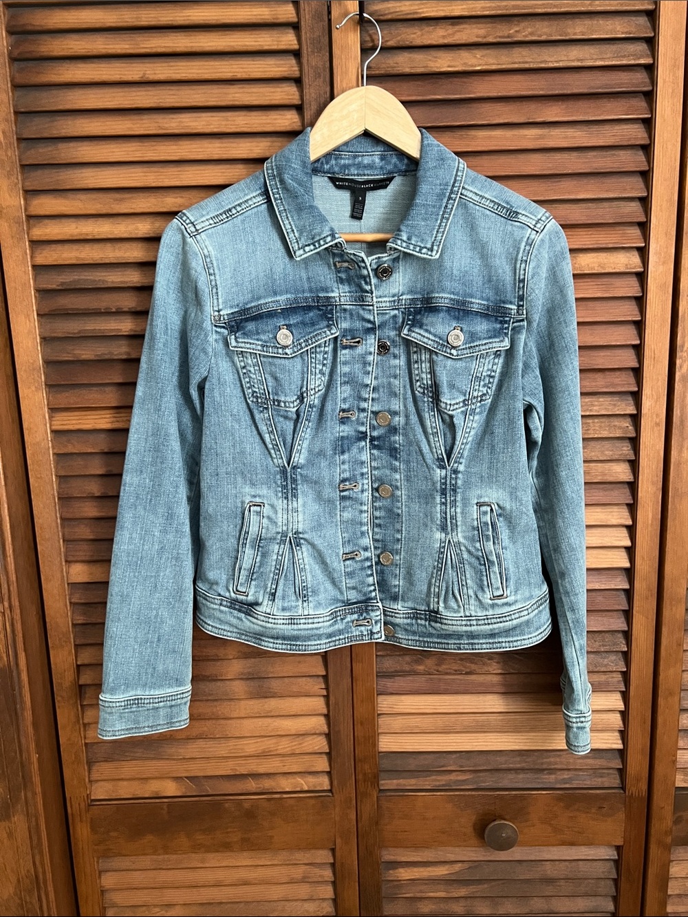 White House Black Market Light Blue Denim Jacket - Women's
